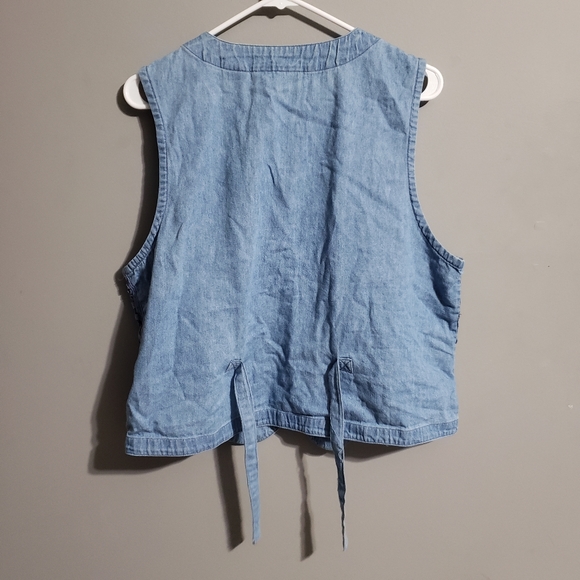 Galliano retro jean and lace vest size M - Picture 3 of 8